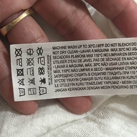 (T6) MANGO TOP DECORATIVE EMBROIDERY, 100% cotton chiffon fabric, size XS - Picture 14 of 15